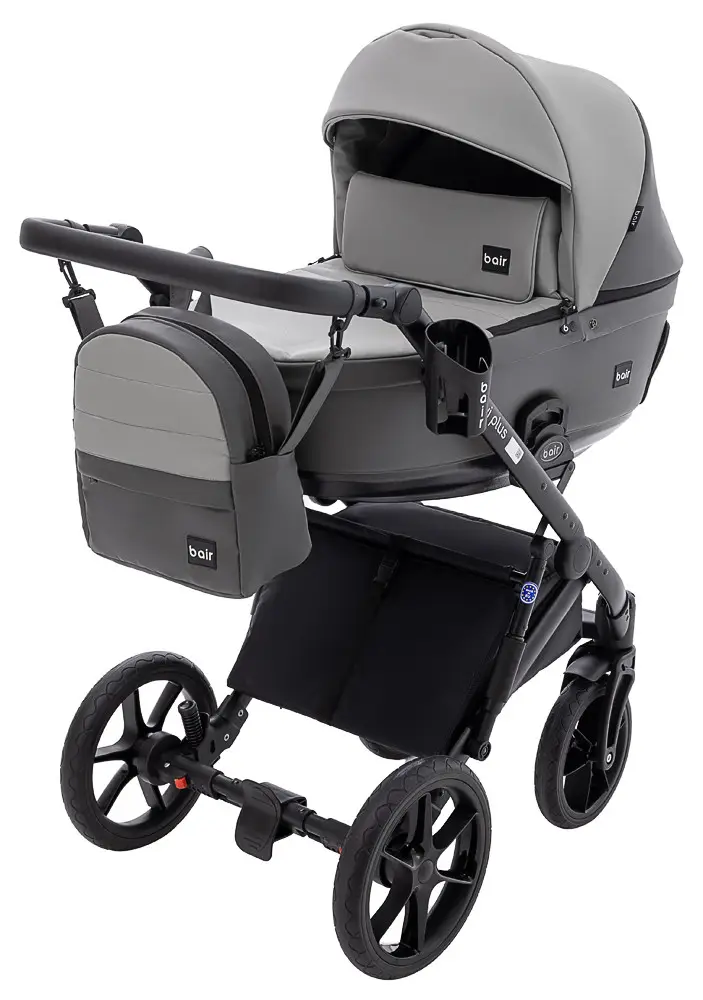 Коляска 2 в 1 Bair Kiwi Plus ECO BKP-21/15 серый/графит